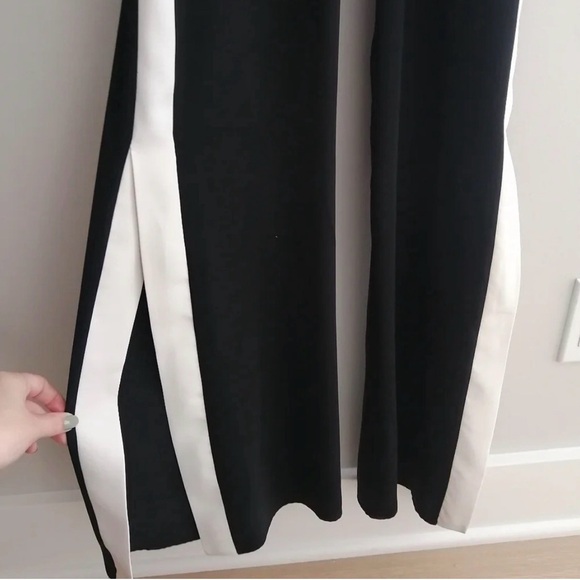 Amanda Uprichard Track Jumpsuit with Contrast Piping and Side Slits Small - Picture 4 of 8